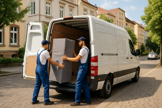 Umzugshelfer Magdeburg – Transporter beladen